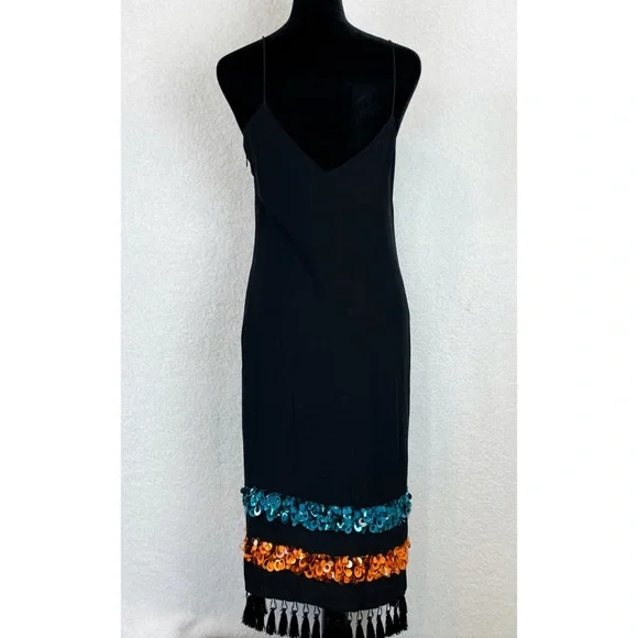 SACHIN + BABI • Bosphorus Silk Sleeveless Sequin Midi Slip Dress, 2 - Picture 6 of 16